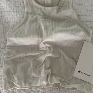 lululemon athletica White Ribbed Tank Top